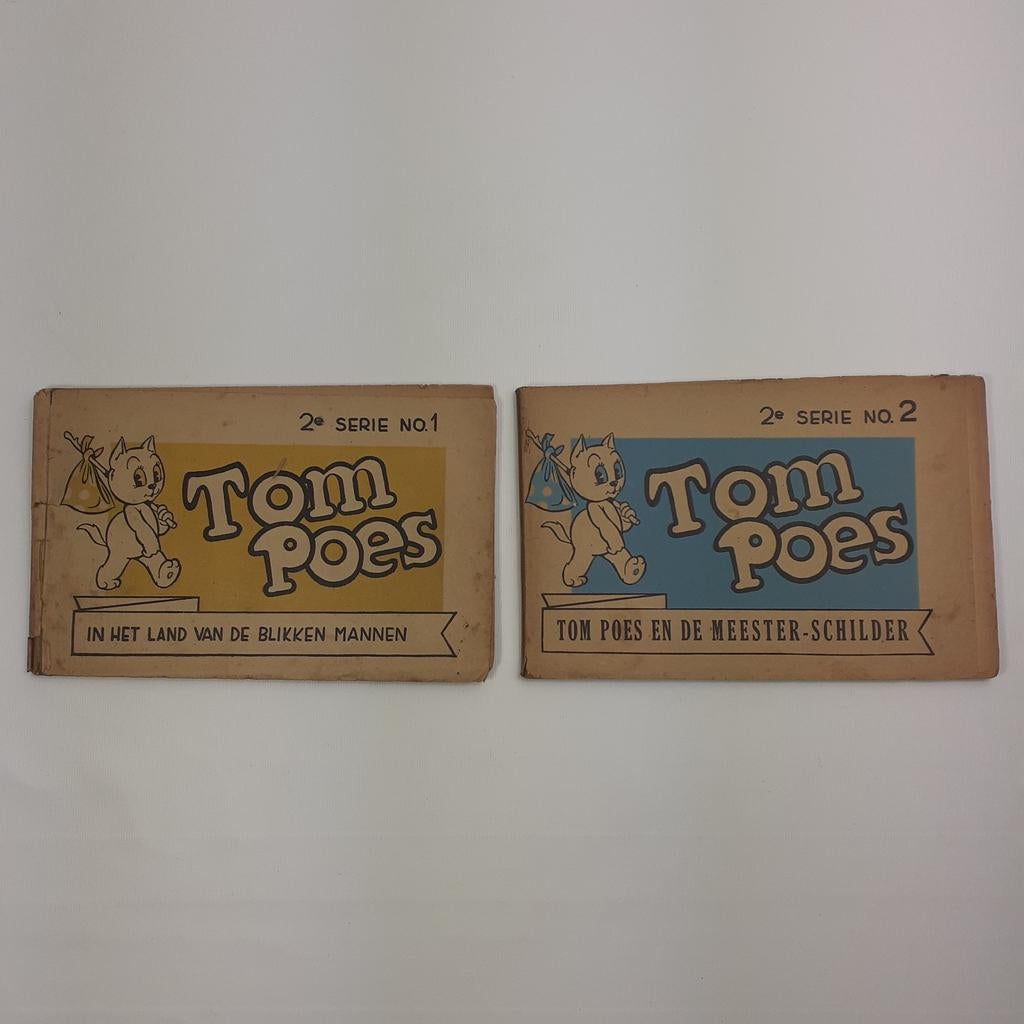 2x Tom Poes DAVID 2e serie 1945/46 Marten Toonder, Gelezen, Marten Toonder, Ophalen of Verzenden, Meerdere stripboeken