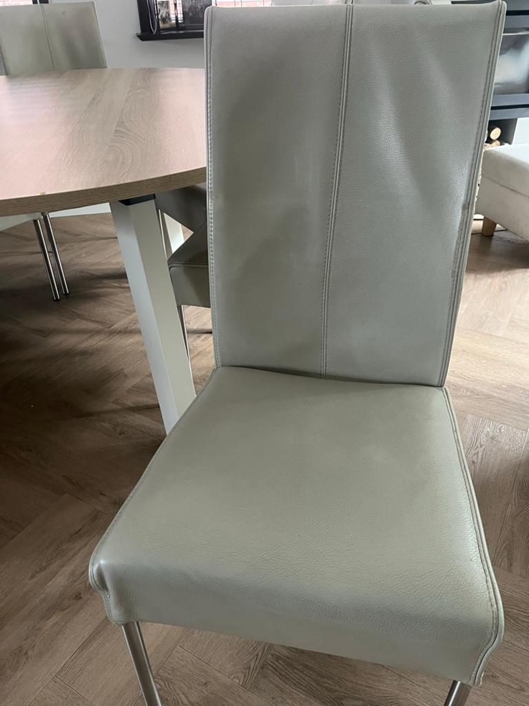 Eetkamertafel en 6 eetkamer stoelen, Huis en Inrichting, Ophalen, Gebruikt, 4 tot 6 stoelen