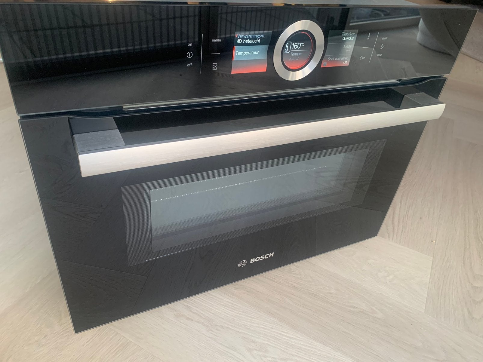 LUXE BOSCH COMBI OVEN MAGNETRON MET GRILL, Ophalen, Zo goed als nieuw, Magnetronfunctie, Draaiplateau