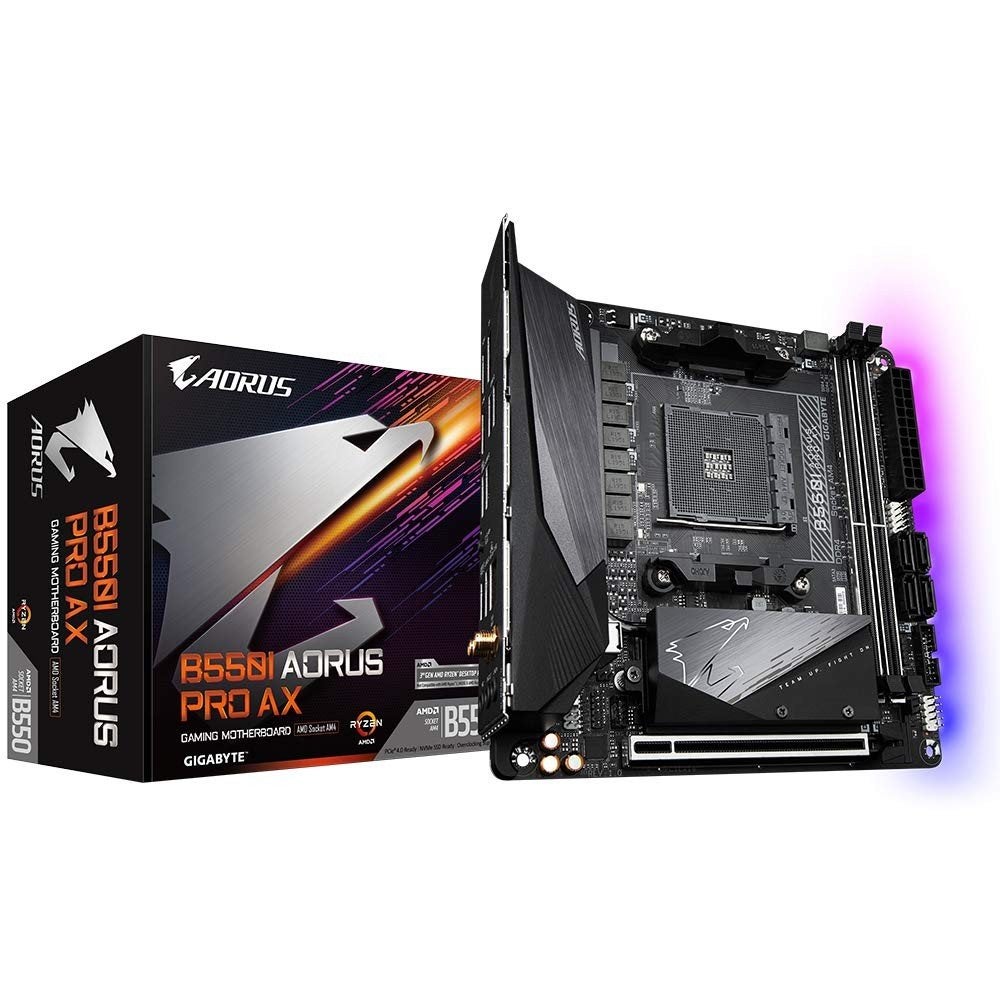 gigabyte b550i aorus pro ax ITX moederbord, Ophalen of Verzenden, Zo goed als nieuw, DDR4
