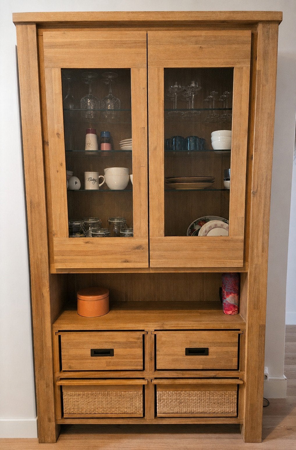 Buffetkast met verlichting 210 x 120 cm, Ophalen, 200 cm of meer, Zo goed als nieuw, 25 tot 50 cm