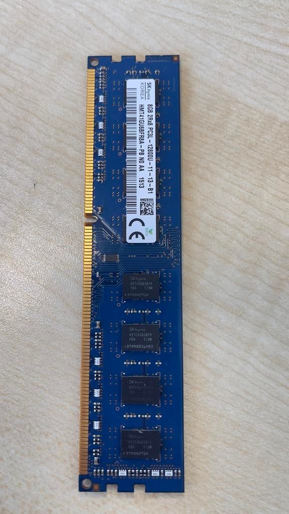 SK Hynix 8GB DDR3 RAM PC3L-12800U - Desktop Geheugen, Gebruikt, 8 GB, DDR3, Ophalen of Verzenden