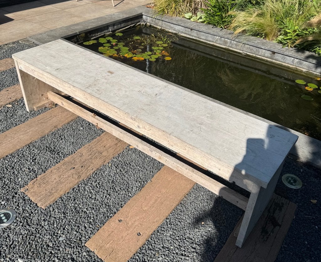 Tuinbank steigerhout, Ophalen, Gebruikt, Hout