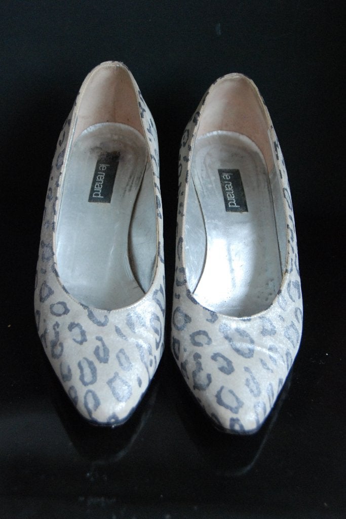 Zilver luipaard print Le Renard designer schoenen pumps 40, Pumps, Overige kleuren, Verzenden, Gedragen