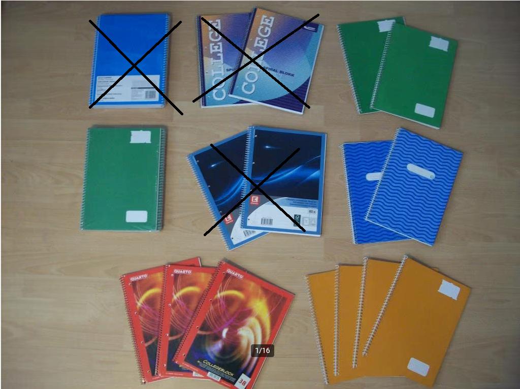 A4 spiraal collegeblok schrijfblok geruit on/gelinieerd 16x, Diversen, Ophalen of Verzenden, Nieuw