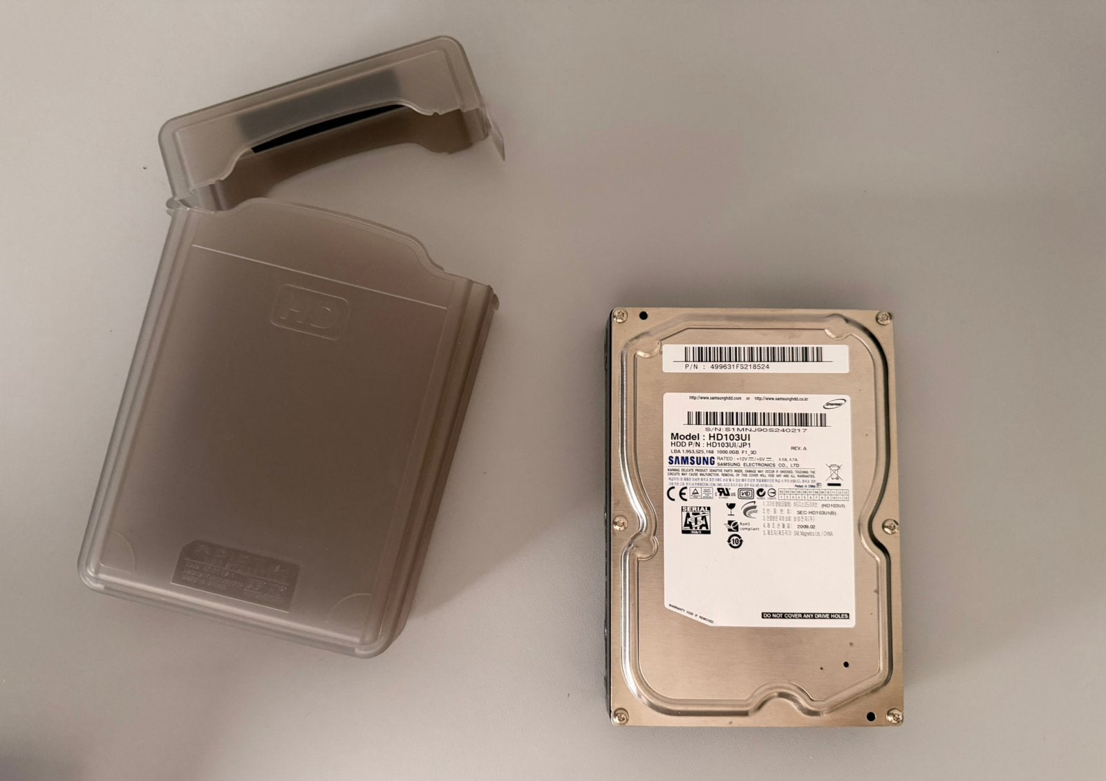 Samsung HD103UI harde schijf (HDD) 3,5 inch, Computers en Software, Harde schijven, Intern, HDD, Ophalen of Verzenden, Zo goed als nieuw