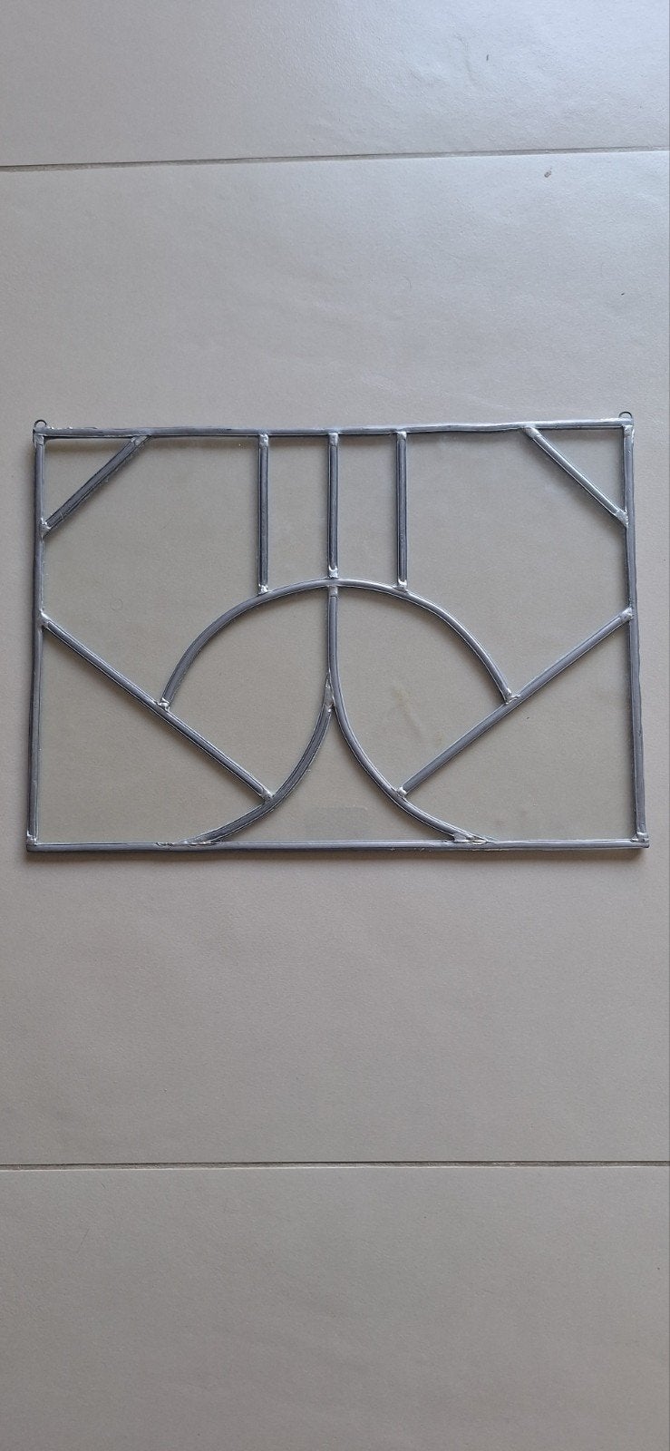 Decoratief Glas in Lood Raamornament, Minder dan 80 cm, Ophalen of Verzenden, Zo goed als nieuw, Glasplaat