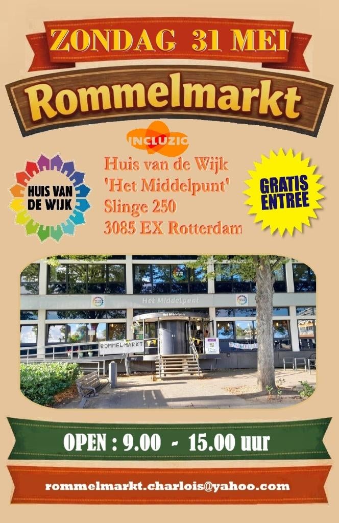 Rommelmarkt 31 mei Rotterdam Zuidwijk aan de Slinge, Eén persoon