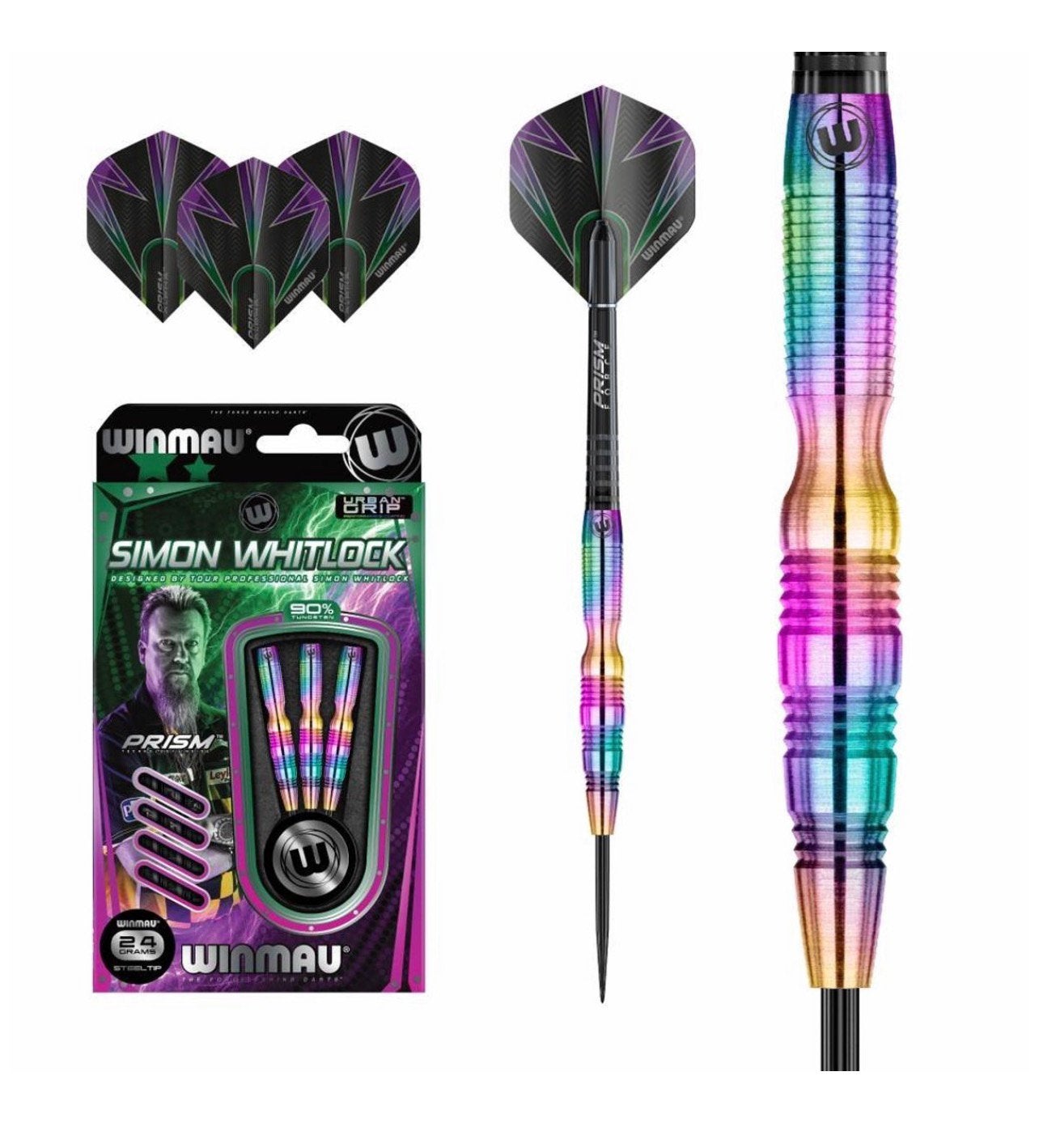 Winmau Simon Whitlock Rainbow 90% - Dartpijlen, Ophalen of Verzenden, Nieuw, Pijlen