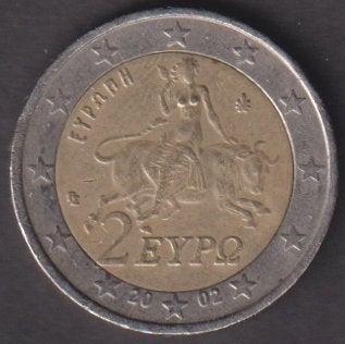 2 € munt Griekenland 2002. ADV. no.33 S., Verzenden, Griekenland, 2 euro, Losse munt