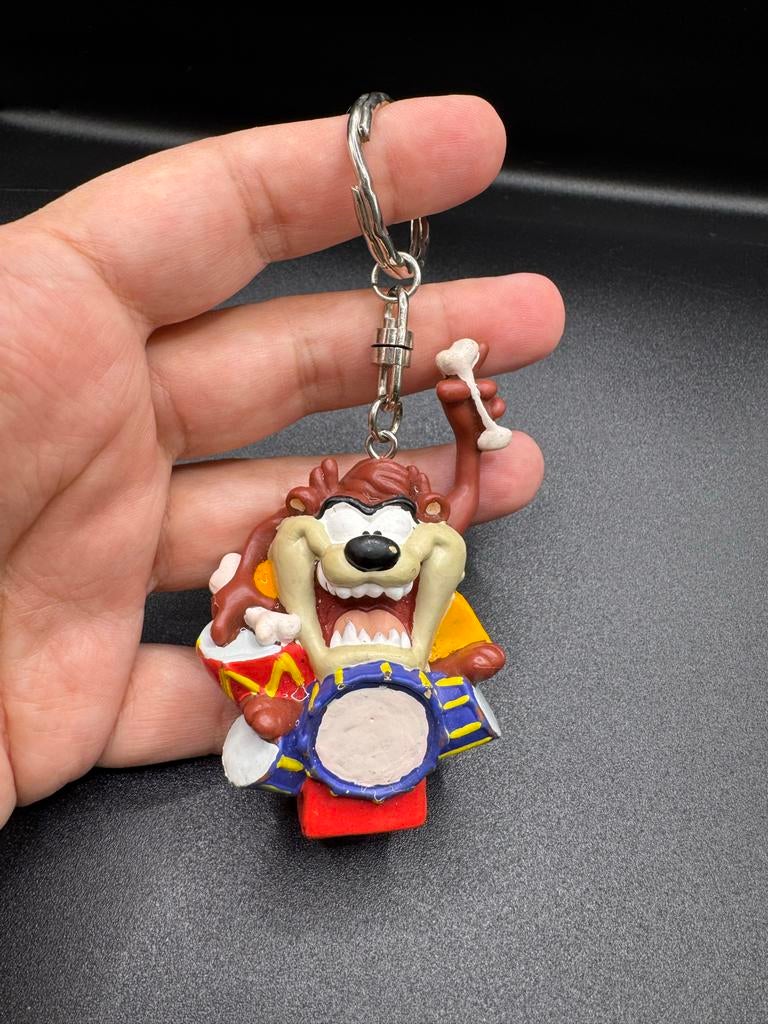 Vintage Taz Looney Tunes Sleutelhanger - Warner Bros. 1995, Verzenden, Gebruikt