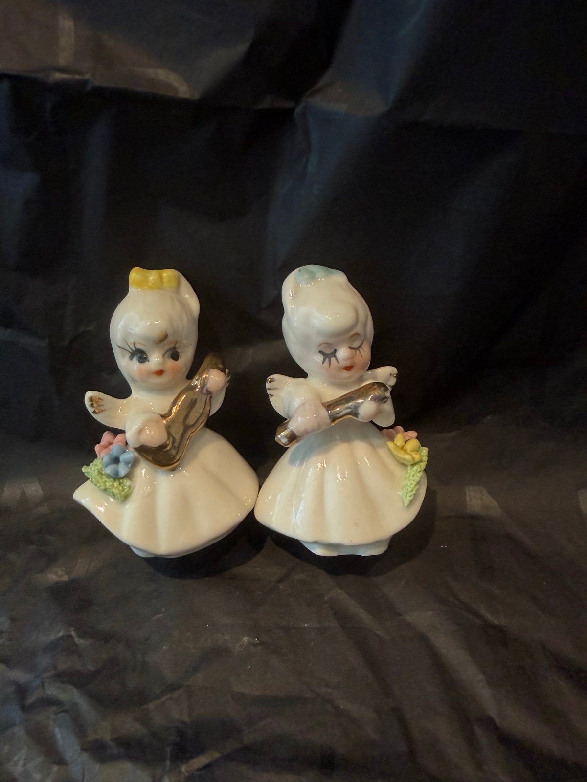Twee Vintage Muziek Engeltjes - Jaren '50/'60, Ophalen of Verzenden