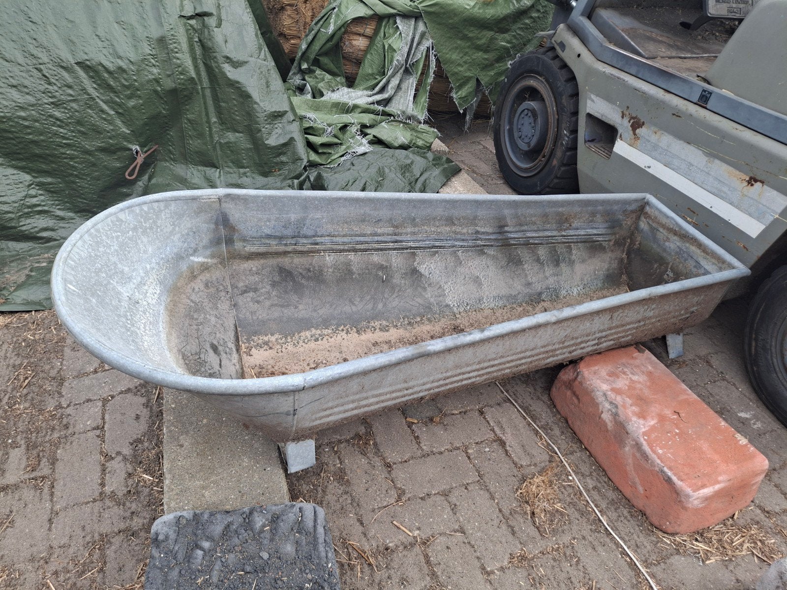 Metalen badkuip - Vintage zinken bad, Ophalen