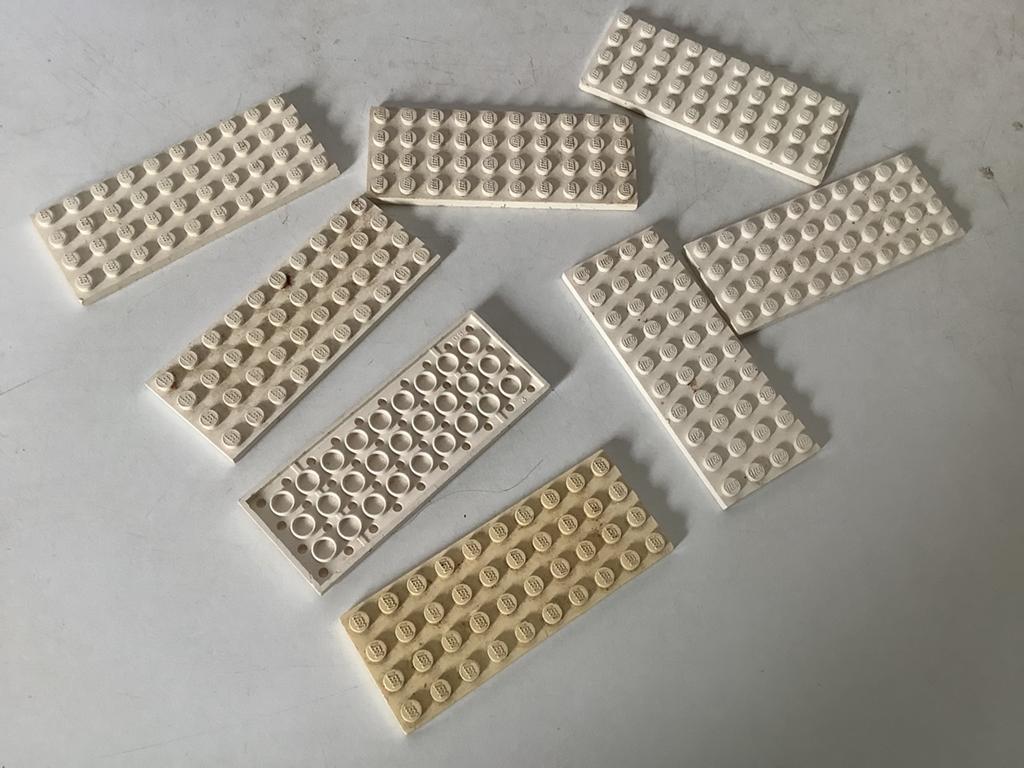 Lego plaat 4x10 wit, Ophalen of Verzenden, Gebruikt, Losse stenen, Lego