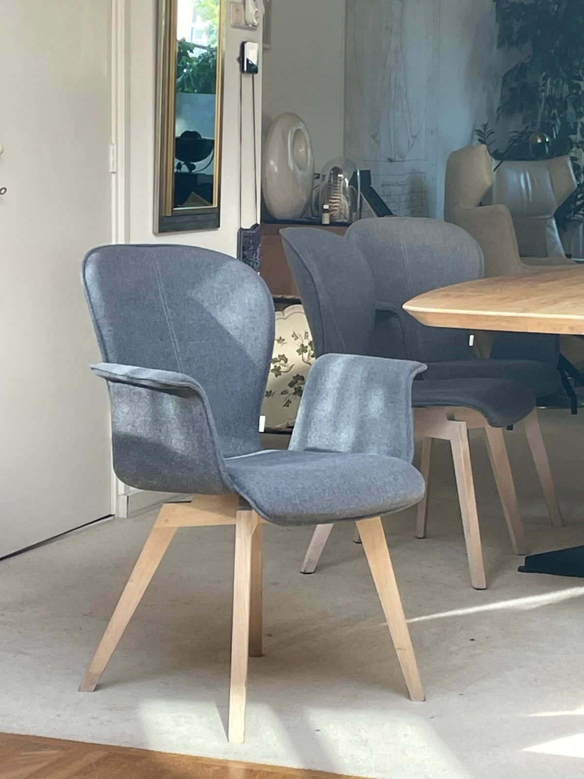6 Bert Plantagie Blake Wood design eetkamer stoelen., Ophalen, Gebruikt, Overige kleuren, Vijf, Zes of meer stoelen