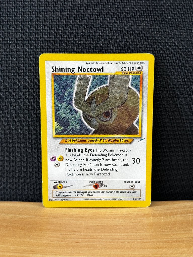 Shining Noctowl - 110/105 Neo Destiny - Vintage Pokémon Card, Hobby en Vrije tijd, Ophalen of Verzenden, Gebruikt, Losse kaart