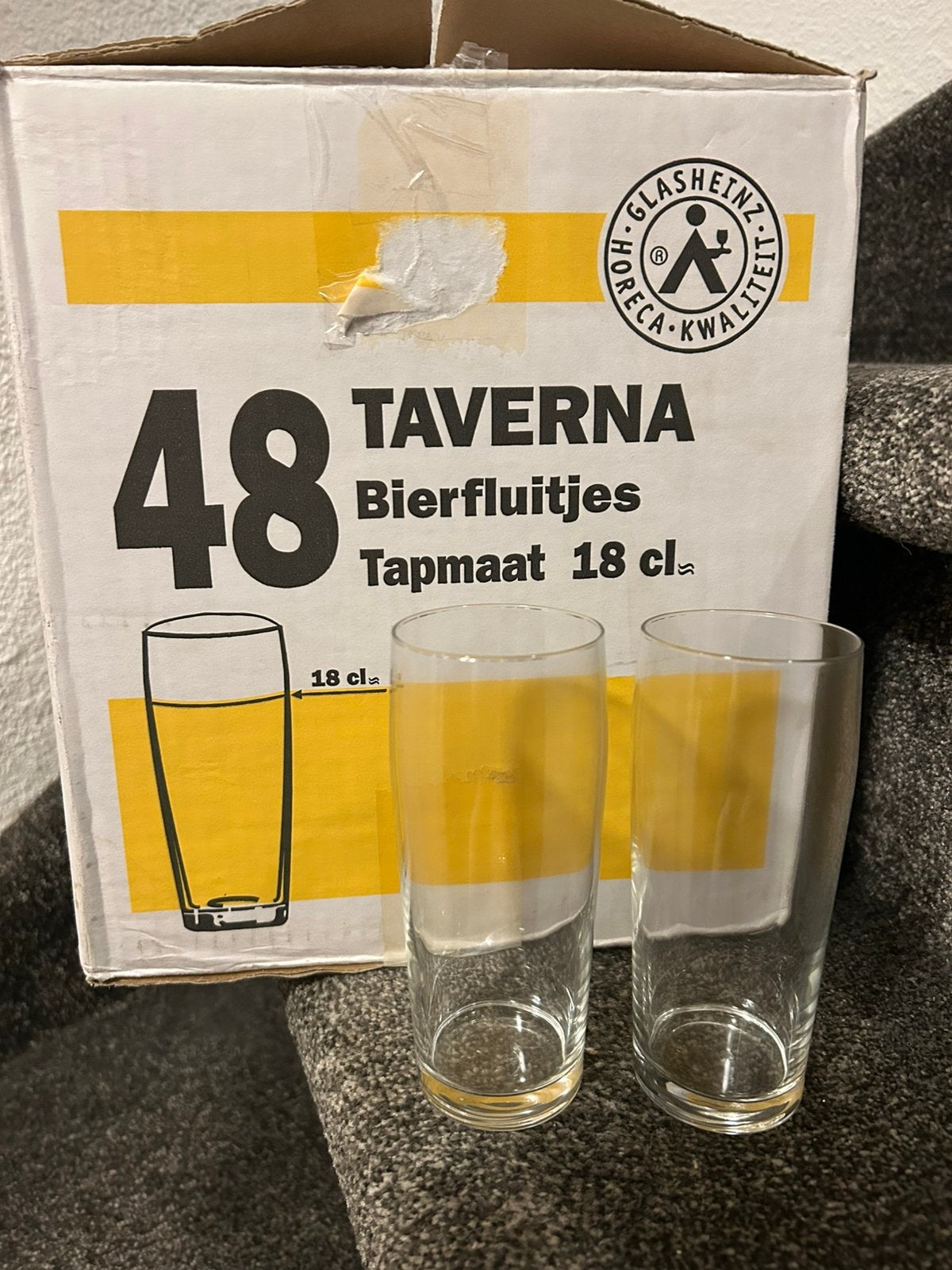 35 Bierglazen/ Fluitjes, onbedrukt & nieuw, Ophalen, Nieuw, Bierglas
