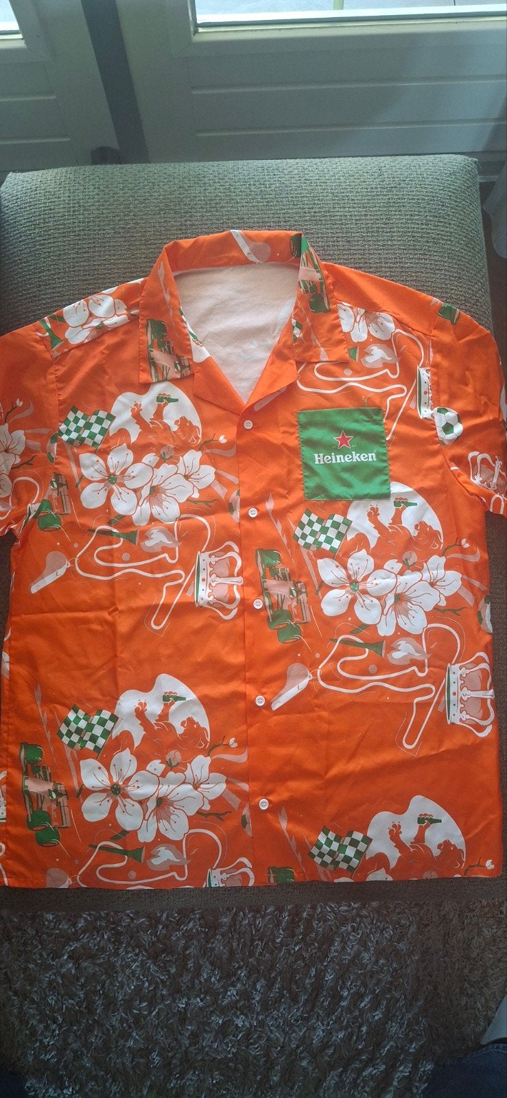Nieuw Heineken Oranje blouse L/XL - WK voetbal!, Nieuw, Oranje, Ophalen of Verzenden, Overige halswijdtes