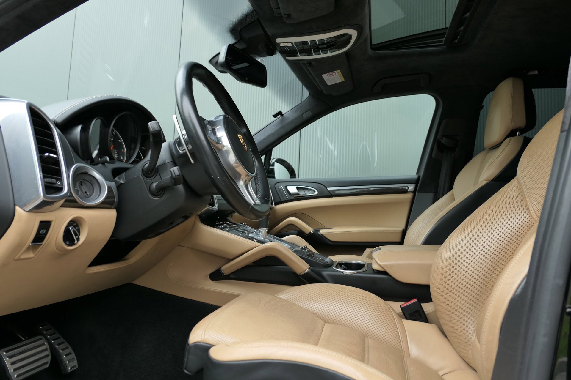 Porsche Cayenne 4.8 Turbo S 550PK Sportchrono BOSE Stoelverk, Auto's, Automaat, Gebruikt, Zwart, Leder