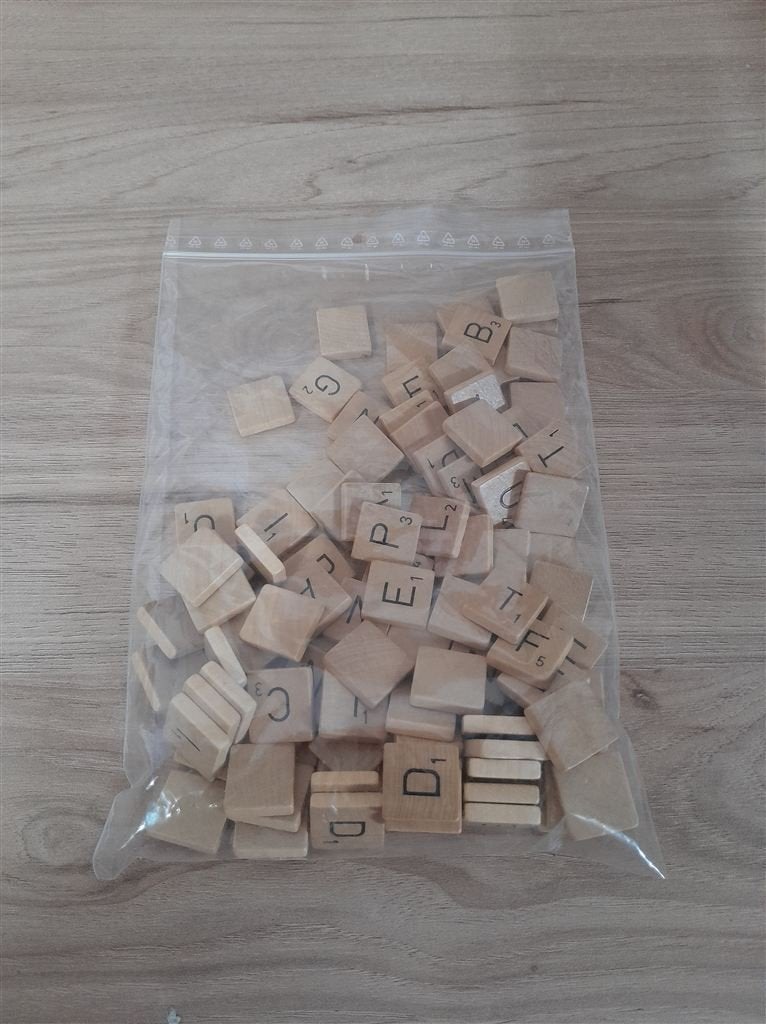 Scrabble houten letters mix - s3721