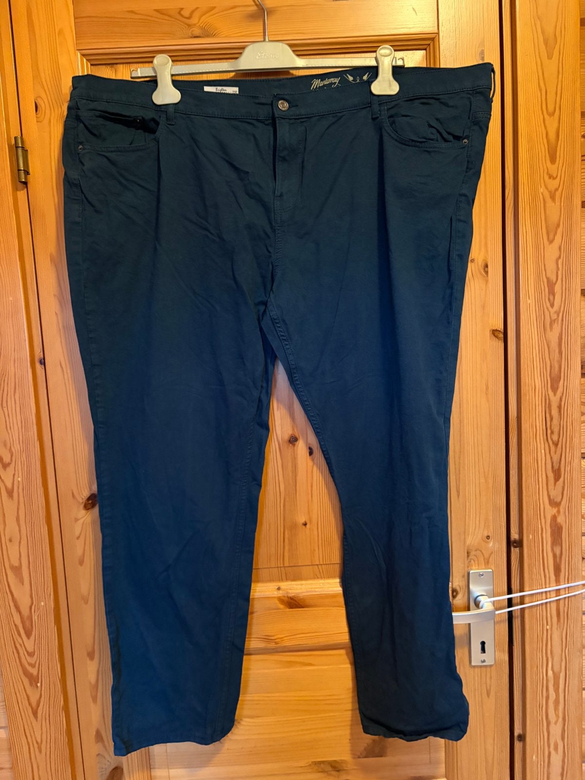 Broek lang blauw manataray 56 weinig stretch 64, Ophalen of Verzenden, Zo goed als nieuw, Blauw, Broek of Spijkerbroek