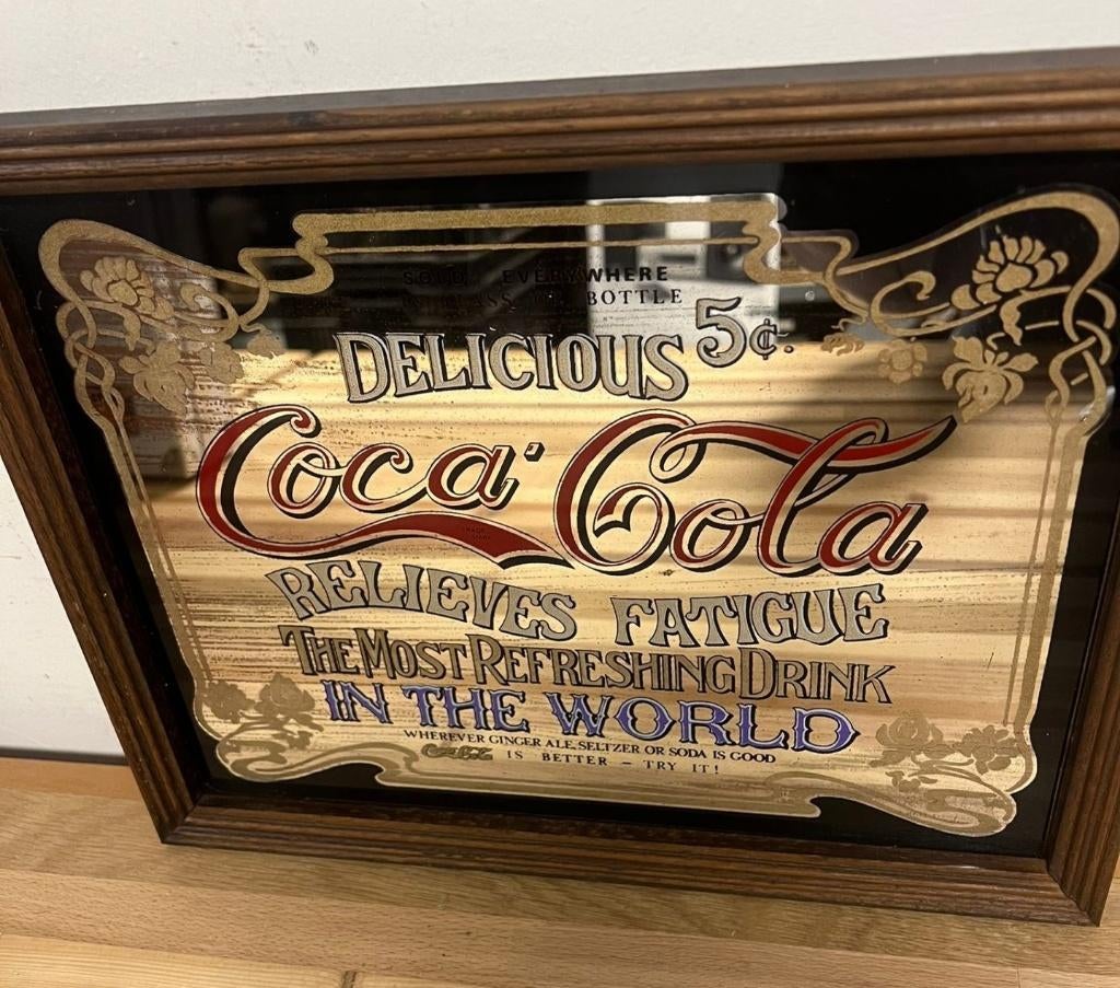 Vintage Coca-Cola spiegel, Verzamelen, Ophalen of Verzenden