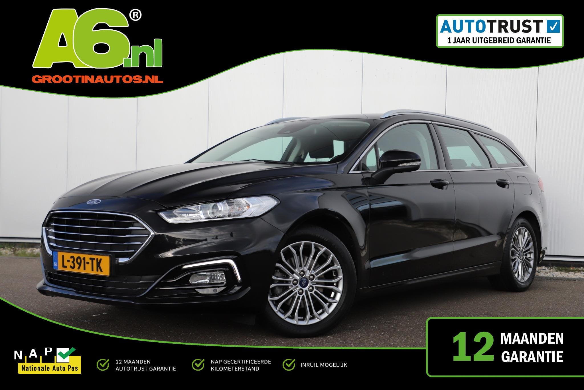 Ford Mondeo Wagon 2.0 IVCT HEV Titanium 17 inch LMV Carplay, Auto's, Ford, 188 pk, Stof, Gebruikt, 4 cilinders