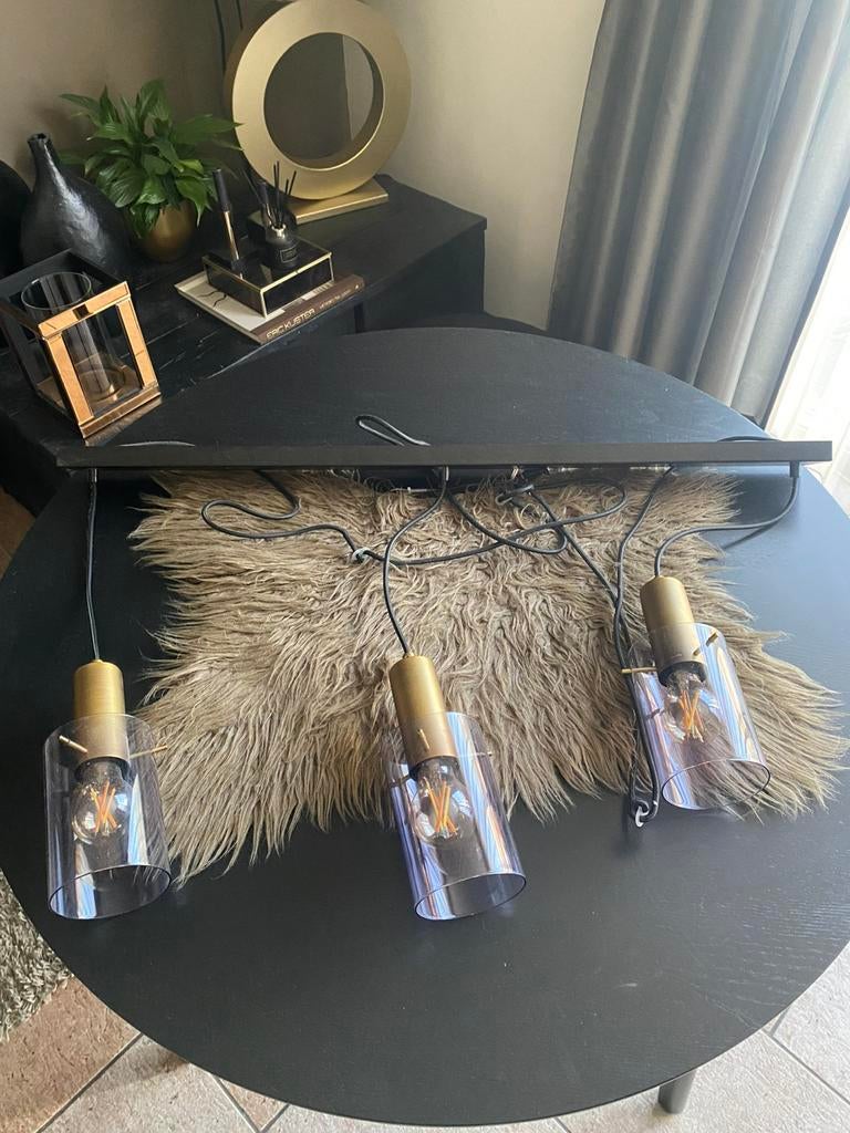 Hanglamp, Huis en Inrichting, Ophalen of Verzenden, Zo goed als nieuw, Glas, 75 cm of meer