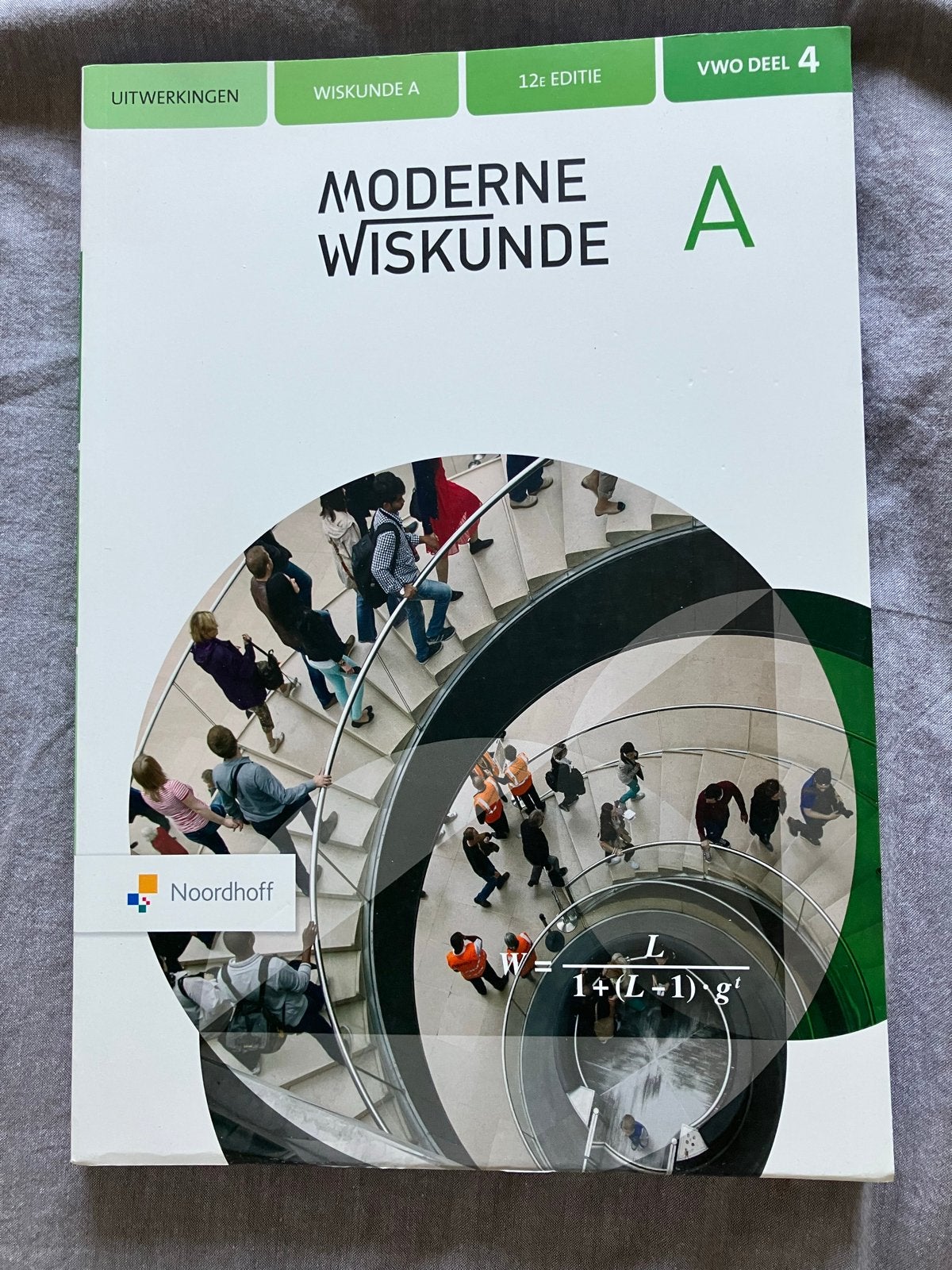 Moderne Wiskunde A VWO deel 4 - Uitwerkingen 12e editie, Boeken, Schoolboeken, Ophalen of Verzenden, Zo goed als nieuw, VWO, Wiskunde A