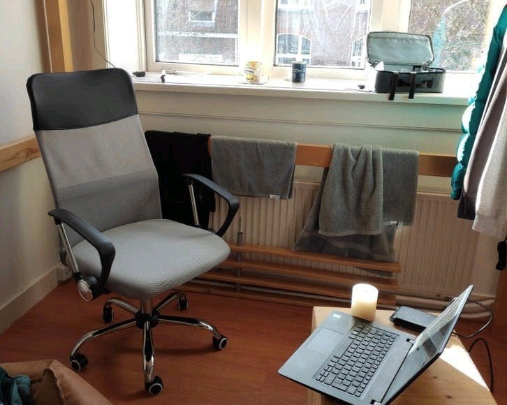 Desk chair (grey), Ophalen, Grijs, Kunststof, Eén