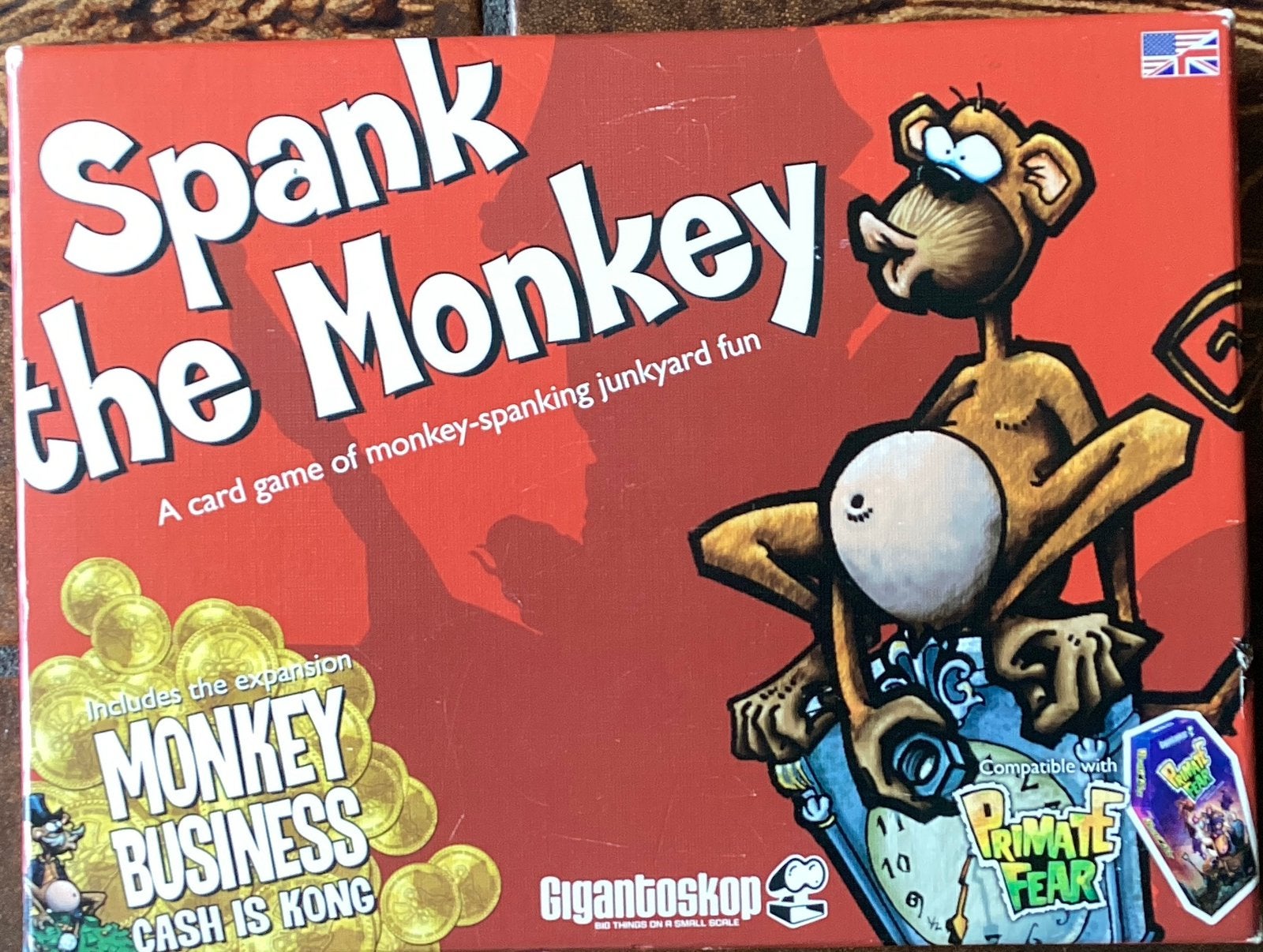 Spank the Monkey Card Game + Monkey Business Uitbreiding, Ophalen of Verzenden, Zo goed als nieuw