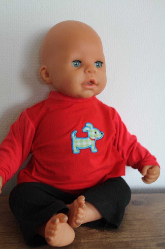 poppenkleertjes   pyjama  46/48 cm, Ophalen of Verzenden, Nieuw, Babypop
