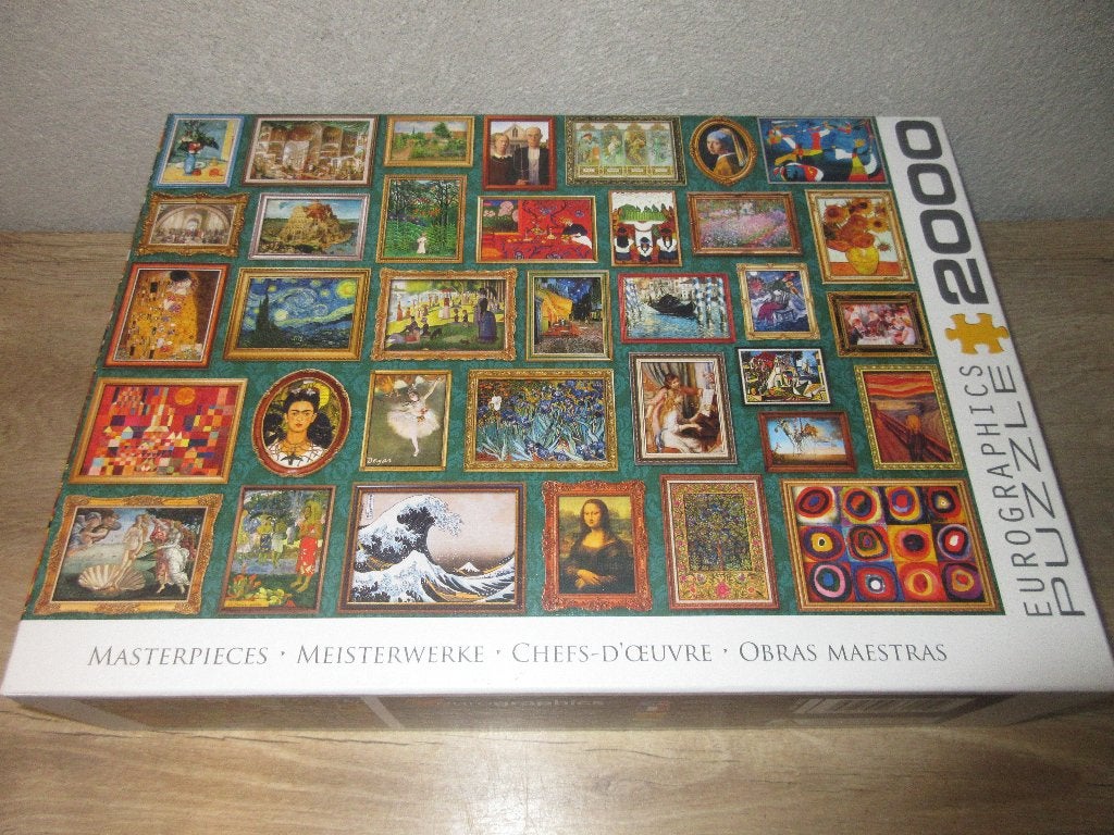 Eurographics puzzel meesterwerken 2000 stukjes, Ophalen of Verzenden, Meer dan 1500 stukjes, Gebruikt, Legpuzzel