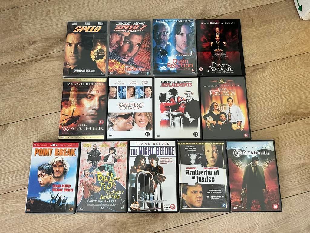 13 dvd’s met Keanu Reeves, Cd's en Dvd's, Dvd's | Overige Dvd's, Ophalen of Verzenden