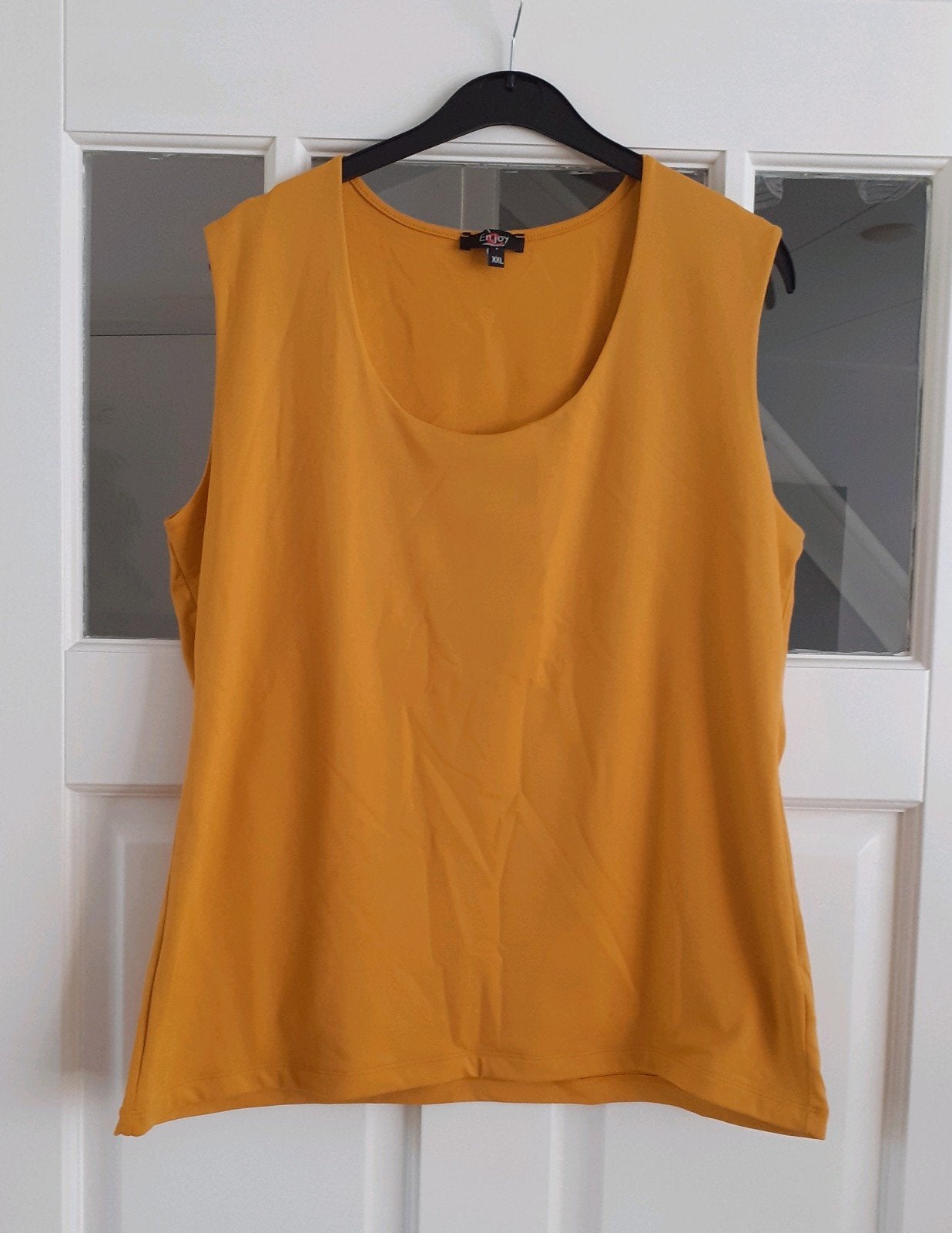 Enjoy travelstof hemdje en kanten top okergeel maat XXL, Kleding | Dames, Grote Maten, Geel, Enjoy, Zo goed als nieuw, Shirt of Top