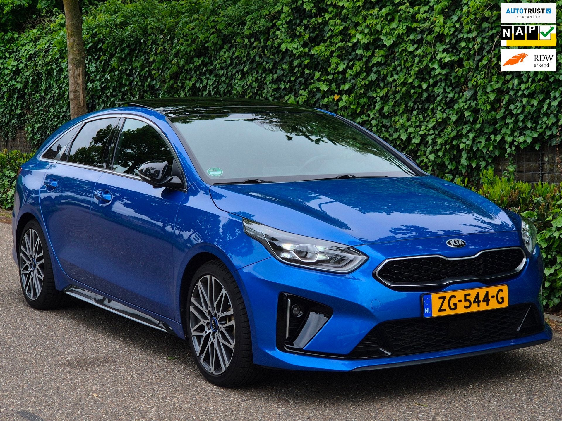 Kia ProCeed T-GDI GT-PlusLine VOL OPTIE Panorama Keyless LED, Auto's, Kia, Dealer onderhouden, 4 cilinders, Blauw, Origineel Nederlands