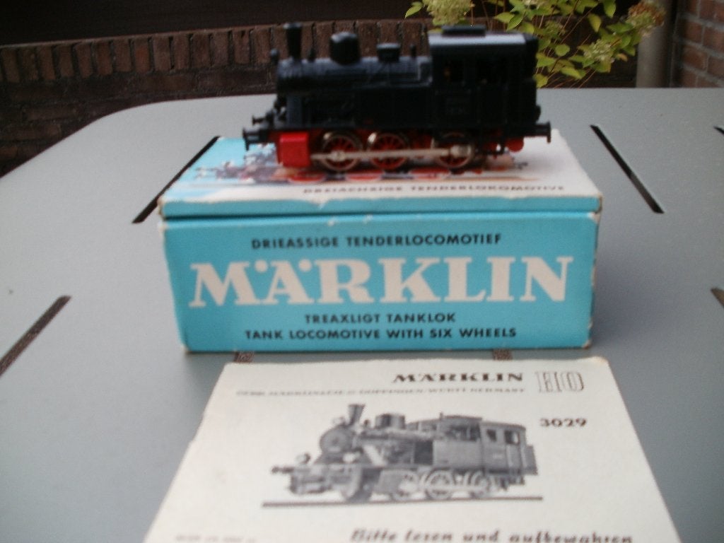 Marklin Ho analoge stoomlokomotief no 3029+ovp+boekje., Wisselstroom, Locomotief, Ophalen of Verzenden, Zo goed als nieuw