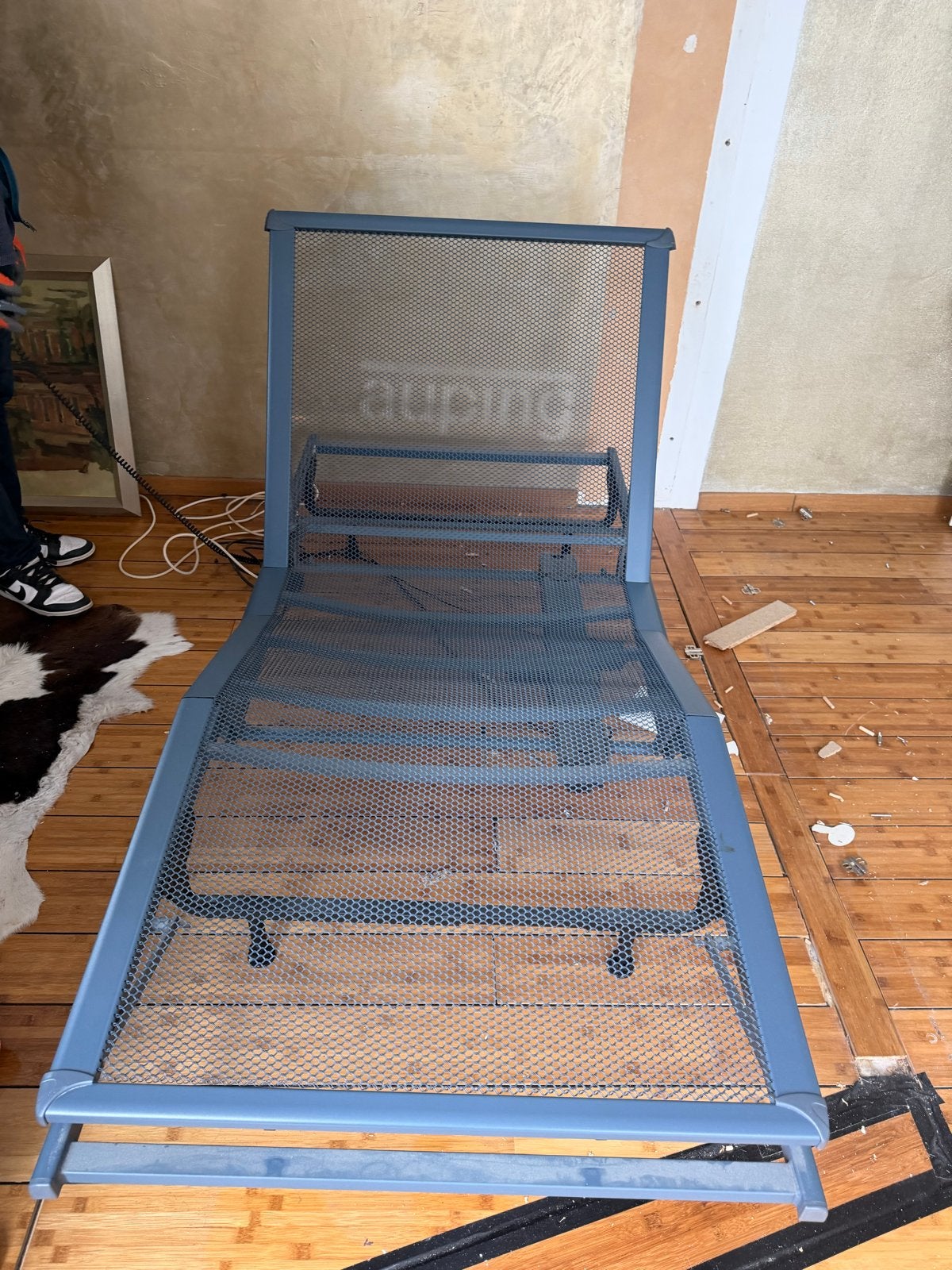 Auping spiraalbodem elektrisch verstelbaar met pootset, 90 cm, Eenpersoons, ., Ophalen of Verzenden