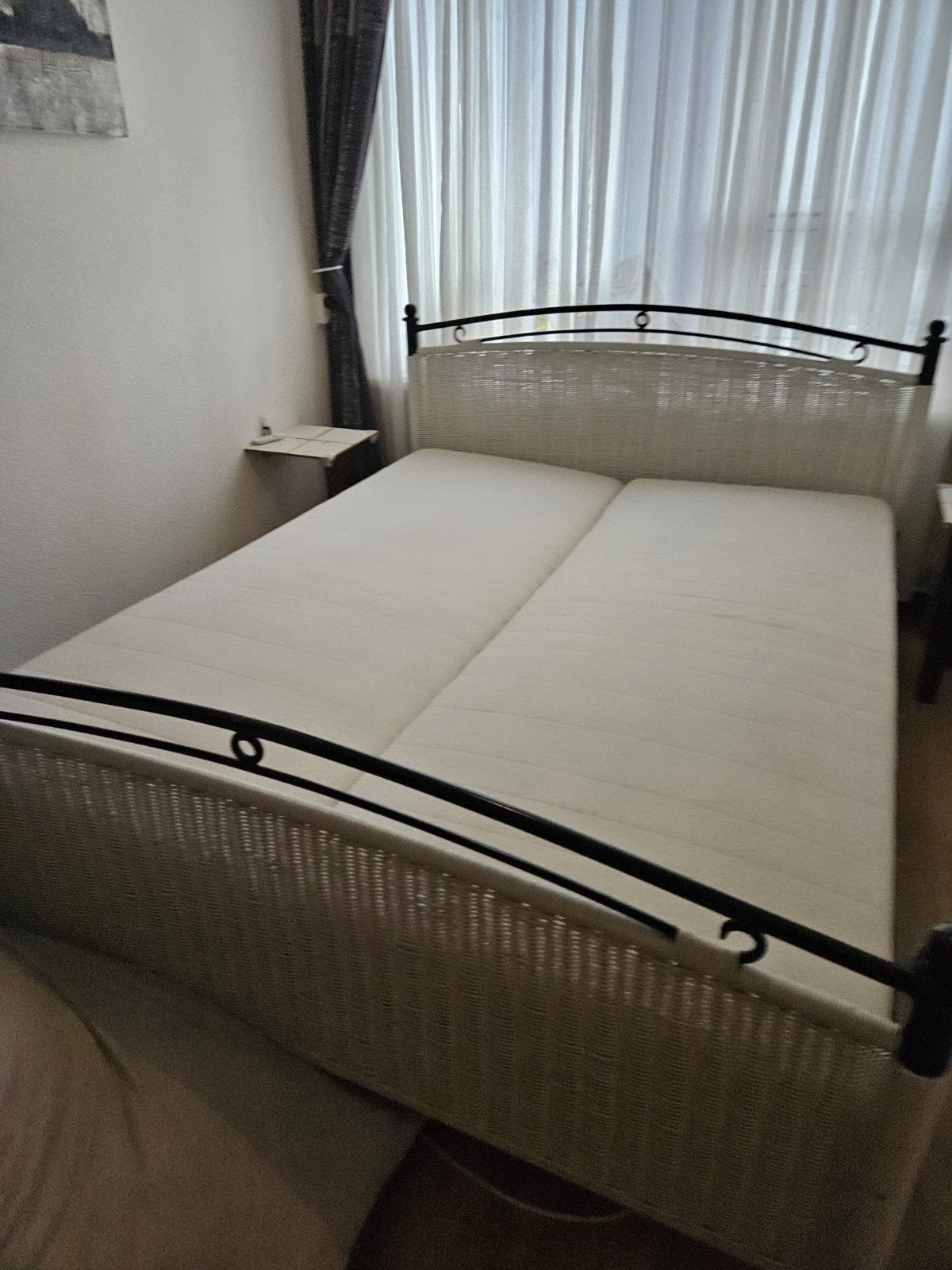 Zeer mooi 2 persoonsbed., Ophalen, Zo goed als nieuw, Tweepersoons, 80 cm