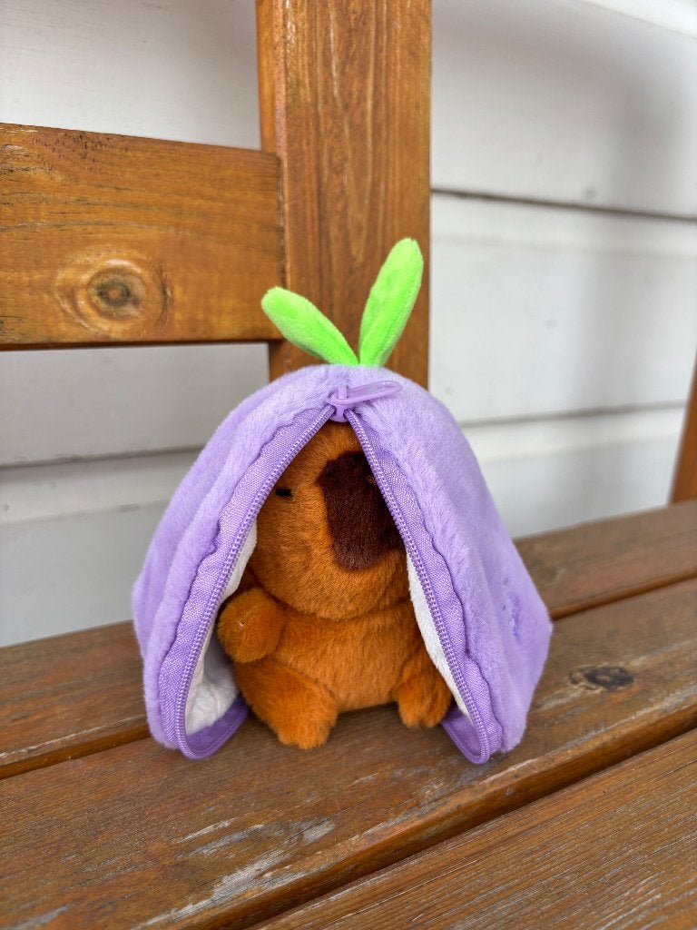 Klikkoppers kawaii knuffel capybara in druif, Ophalen of Verzenden, Overige typen