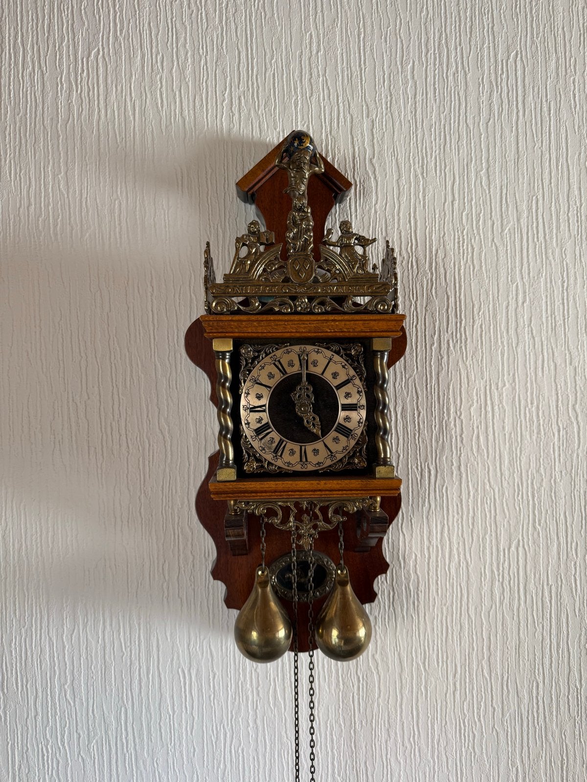 Antieke Friese Staartklok - Prachtig Houten Design, Antiek en Kunst, Ophalen of Verzenden