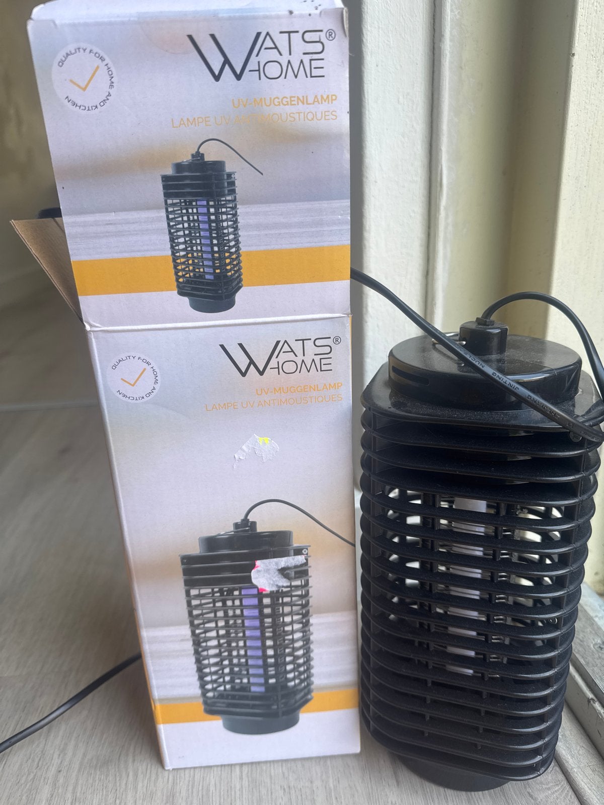 Wats Home UV-Muggenlamp - Effectieve Muggenbestrijding, Ophalen, Zwart, Kunststof, Zo goed als nieuw