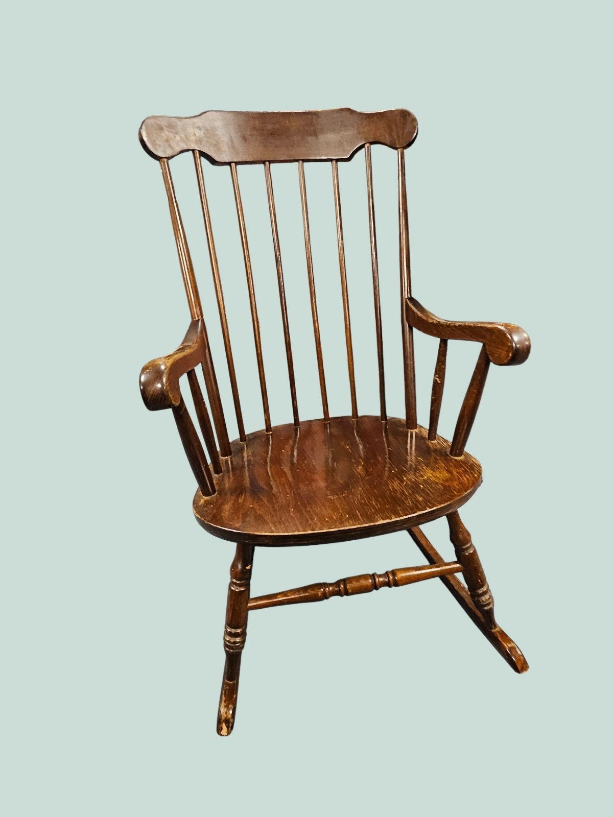 Vintage houten schommelstoel, Ophalen