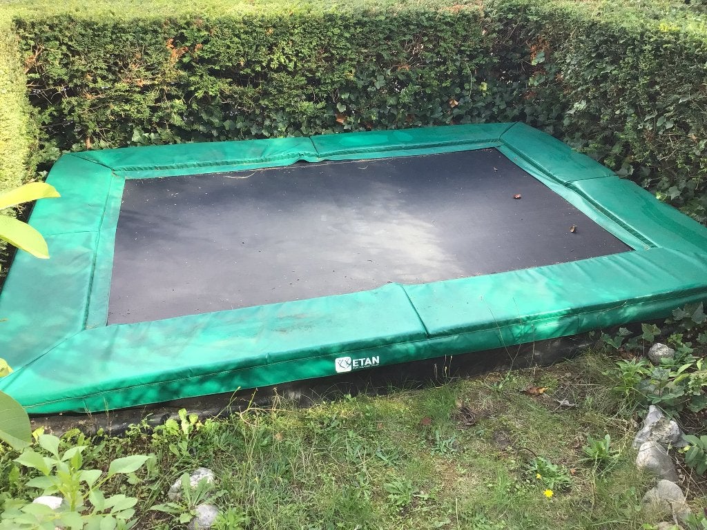 Etan inground trampoline rechthoekig, Ophalen, Zo goed als nieuw