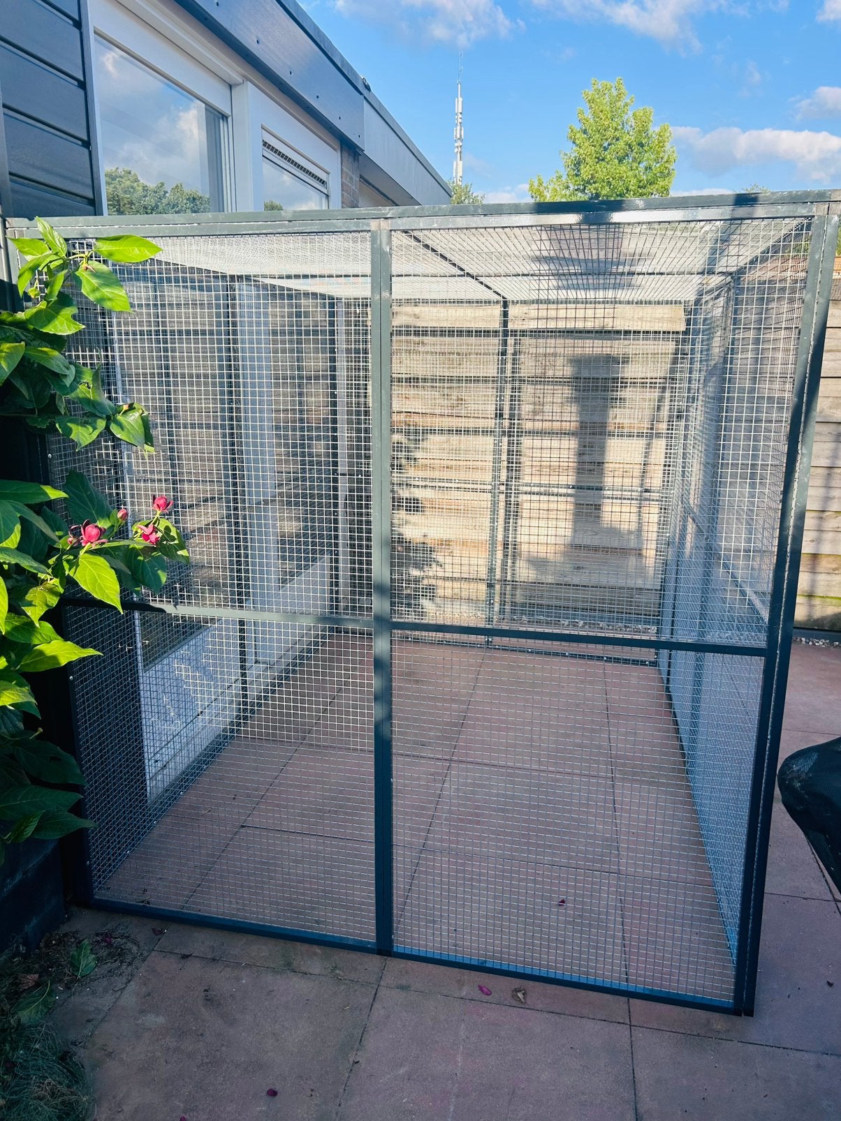Kattenren cattery kat buiten - goede stevige kwaliteit ZGAN, Ophalen, Zo goed als nieuw, Aluminium, Overige typen