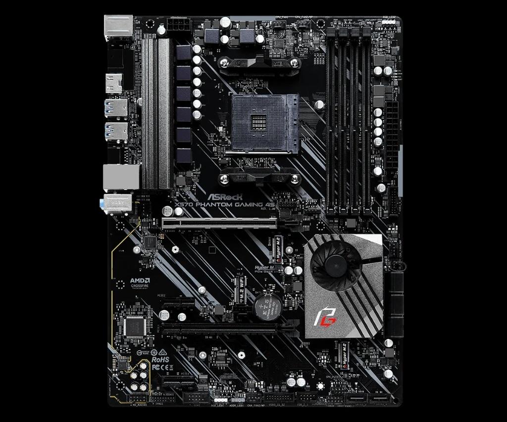 ASRock X570 PHANTOM GAMING 4S Moederbord met Socket AM4, Ophalen of Verzenden, Gebruikt, DDR4