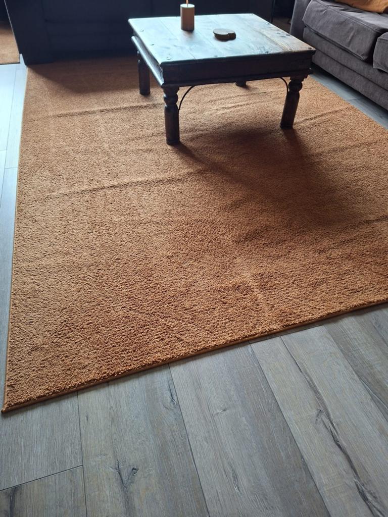 Ikea Sporup vloerkleden oranje/koperkleurig, Ophalen, Zo goed als nieuw, Rechthoekig, 200 cm of meer