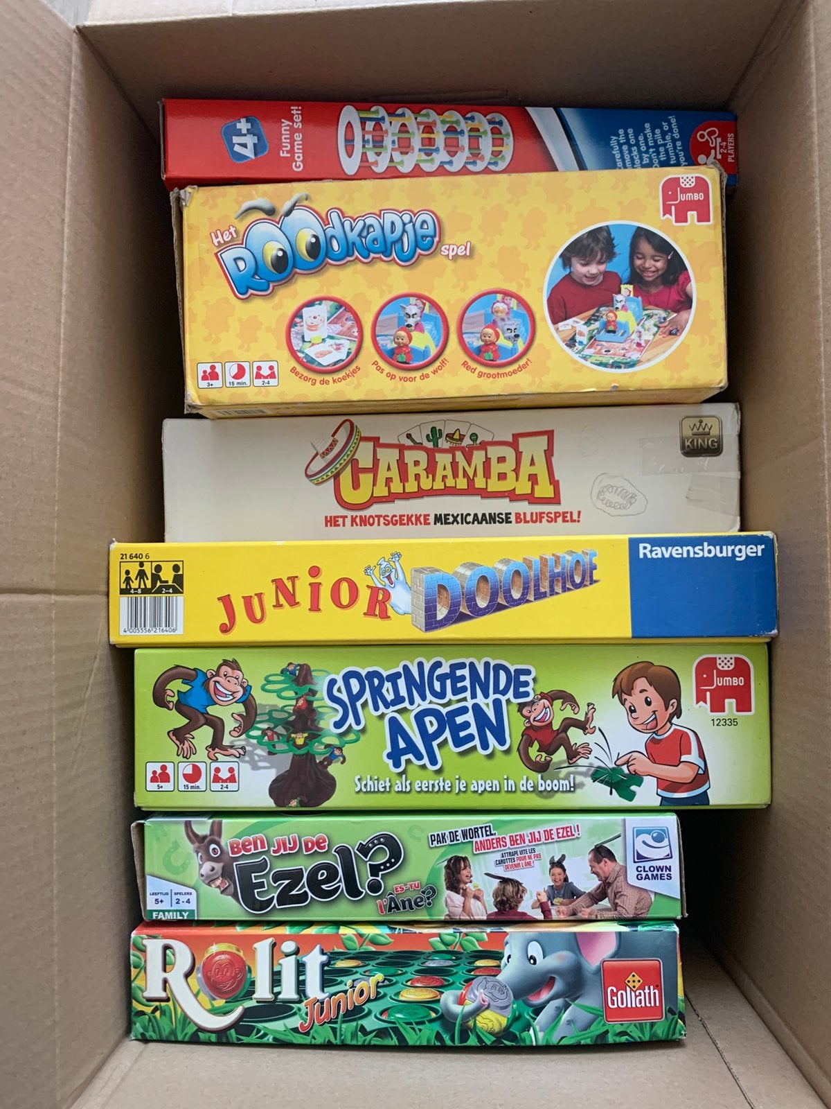 Stapel gezelschapsspellen, Ophalen of Verzenden, Zo goed als nieuw