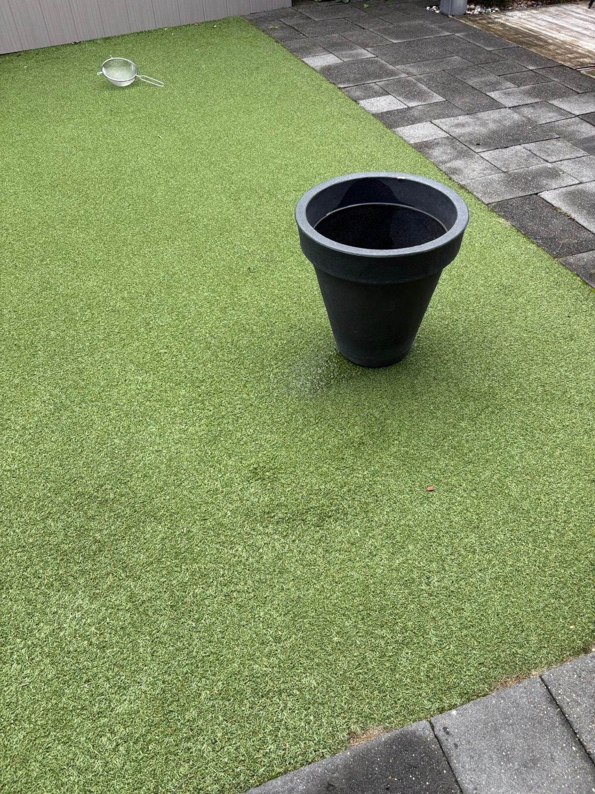 Bloempot tuinpot kunststof antraciet, Ophalen, Zo goed als nieuw, Rond, Kunststof