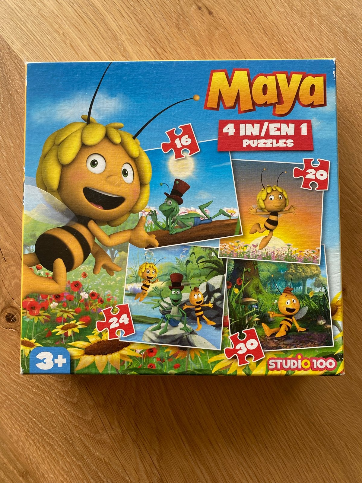 Maya de Bij Puzzels 4-in-1 (16, 20, 24, 30 stukjes), Ophalen, Meer dan 50 stukjes, Gebruikt, 2 tot 4 jaar
